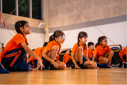 Students meditation